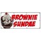 Signmission BROWNIE SUNDAE BANNER SIGN ice cream dessert whipped cream cherry B-96 Brownie Sundae - alternate 1